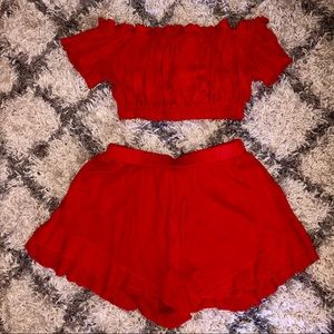 Two Piece Red Set